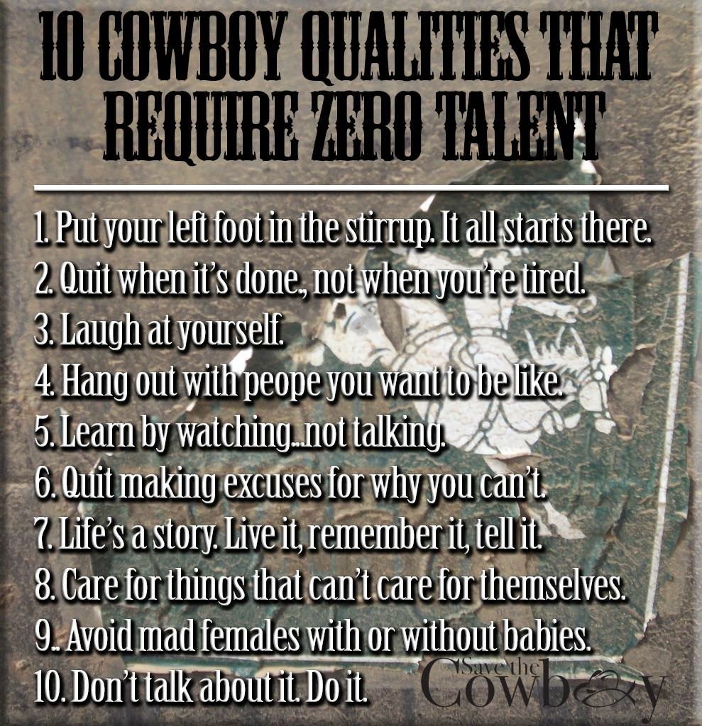 10 Exceptional Qualities of the Cowboy - Save the Cowboy