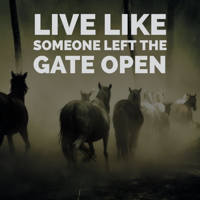 Live Like Someone left the Gate Open Western Rustic Pallet
